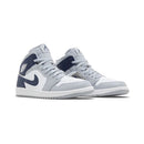 Air Jordan 1 Mid 'Wolf Grey Midnight Navy'